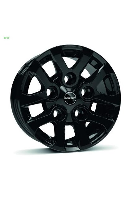 Disk Borbet LD 8x16 ET5 5x165.1 cierny leskly