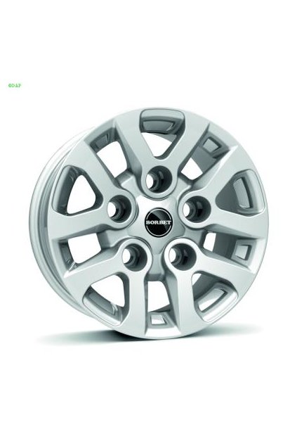 Disk Borbet LD 8x16 ET5 5x165.1 strieborny
