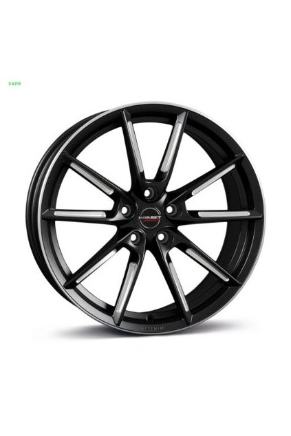 Disk Borbet LX 8x19 ET44 5x112 black matt spoke rim polished