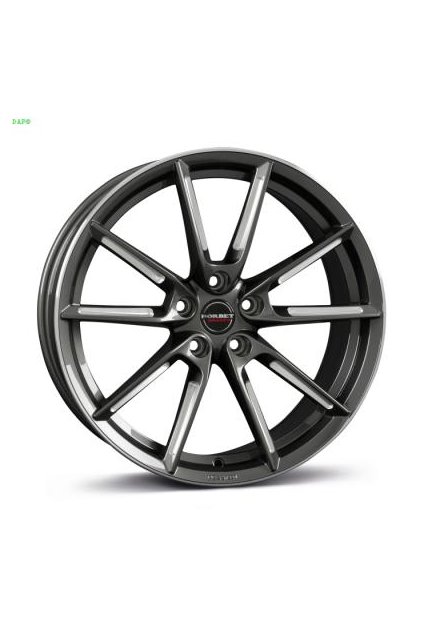 Disk Borbet LX 8x19 ET44 5x112 graphite spoke rim polished