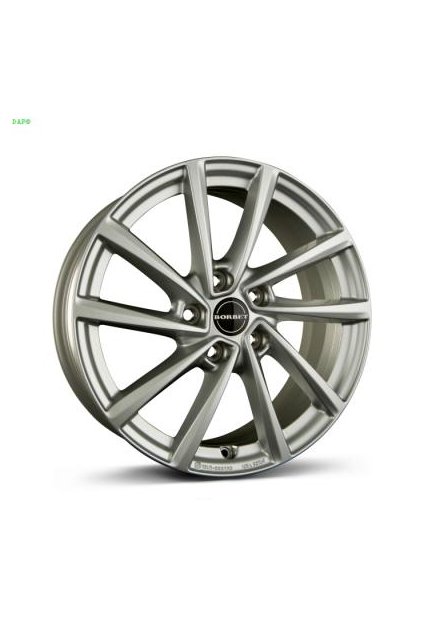 Disk Borbet V 7x18 ET50 5x114.3 kristalovo strieborny