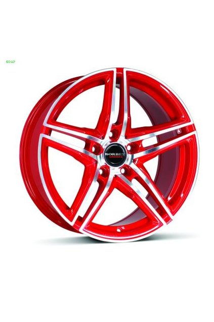 Disk Borbet XRT 8x17 ET45 5x112 racetrack red lesteny