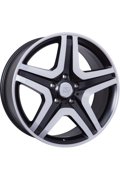 WSP MERCEDES MIYAGI 9.5x20.0 ET50 5x130 DULL BLACK F POLISHED