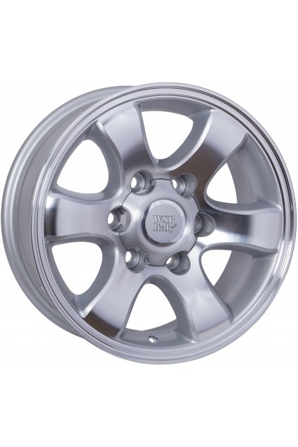 WSP TOYOTA YOKOHAMA PRADO 9.5x20.0 ET30 6x139.7                        SILVER POLISHED