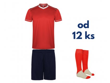 Futbalová sada United pre celé mužstvo, od 12 ks, červená / tmavo modrá