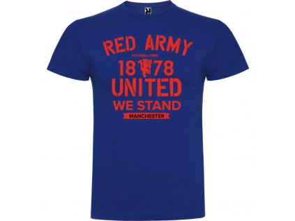Pánske tričko Manchester red army, kráľovsky modré