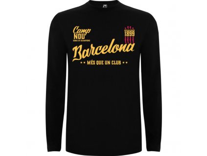 Pánske tričko dlhý rukáv Barcelona, čierne