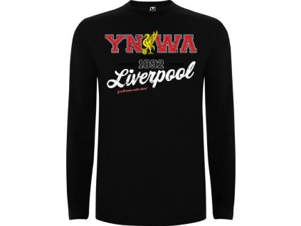 Pánske tričko dlhý rukáv Liverpool YNWA, čierne