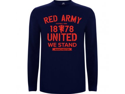 Pánske tričko dlhý rukáv red army, tmavo modré