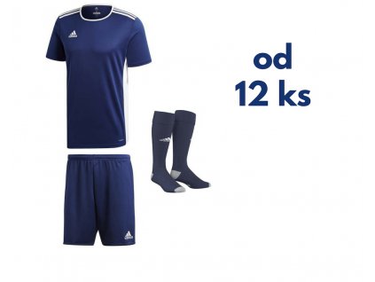 Futbalová sada Adidas Entrada 18 pre celé mužstvo, od 12 ks, tmavomodrá