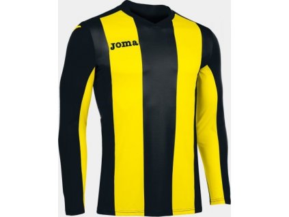 Futbalový dres s dlhým rukávom PISA  BLACK-YELLOW L/S