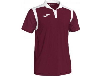 Polokošeľa CHAMPION V BURGUNDY-WHITE S/S