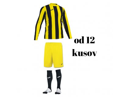 Futbalová sada Joma Inter s dlhým rukávom pre celé mužstvo, od 12 ks, žltá / ?ierna