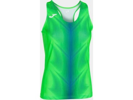 Dámske športové tielko OLIMPIA T-SHIRT FLUOR GREEN-ROYAL SLEEVELESS WOMAN