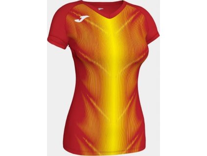 Dámsky dres OLIMPIA T-SHIRT RED-YELLOW S/S WOMAN