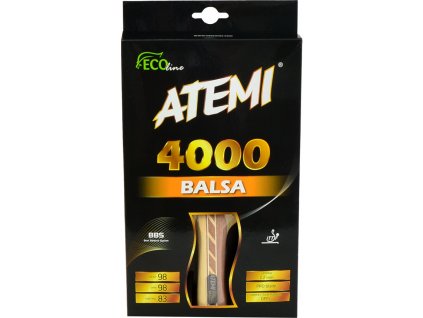 Raketa na stolný tenis Atemi 4000 Balsa anatomical