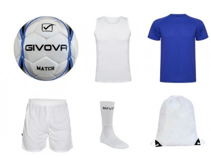 Tréningový box superfutbal summer, 6 kusový, kráľovsky modrá / biela