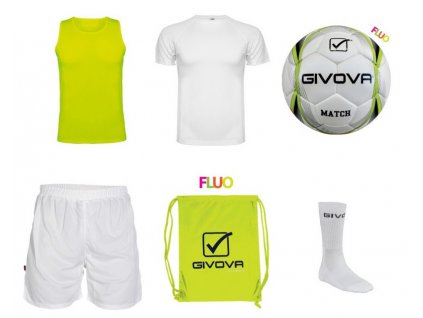 Tréningový box superfutbal summer, 6 kusový, žltá neónová / biela