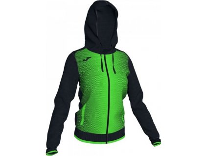 Dámska tréningová mikina SUPERNOVA HOODED JACKET BLACK-F GREEN WOMAN