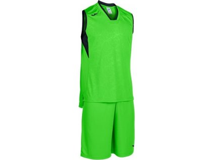 Basketbalový set CAMPUS SET BASKET FLUOR GREEN-BLACK SLEEVELESS