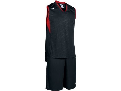 Basketbalový set CAMPUS SET BASKET BLACK-RED SLEEVELESS