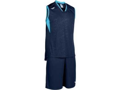 Basketbalový set CAMPUS SET BASKET DARK NAVY-FL TURQUIOSE SLEEVELES