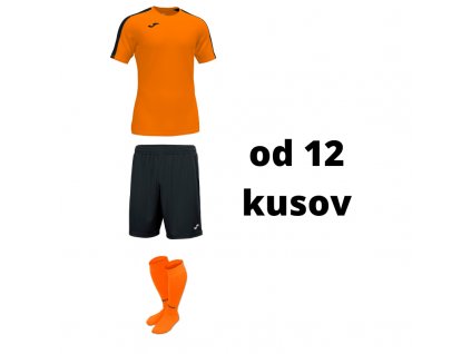 Futbalová sada Joma Academy s krátkym rukávom pre mužstvo, od 12 kusov, oranžová / ?ierna