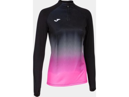 Dámska mikina ELITE VII SWEATSHIRT BLACK-FLUOR PINK-WHITE