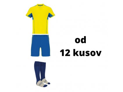 Futbalová sada pre mužstvo Boca ( dres + šortky + štucne ), žltá / modrá, od 12 kusov