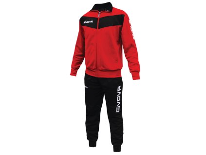 Detská tréningová súprava Tuta Visa, červená / čierna, veľkosť 2XL