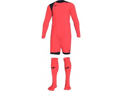 Brankársky set ( dres + šortky + štucne) ZAMORA IV GOALKEEPER SET FLUOR CORAL L/S, veľkosť 2XL-3XL