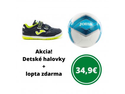 Detské halovky TOP FLEX JR 2043 NAVY VELCRO + lopta ZDARMA
