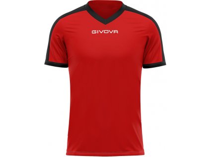 Futbalový dres Givova Revolution Interlock červeno čierna MAC04 1210