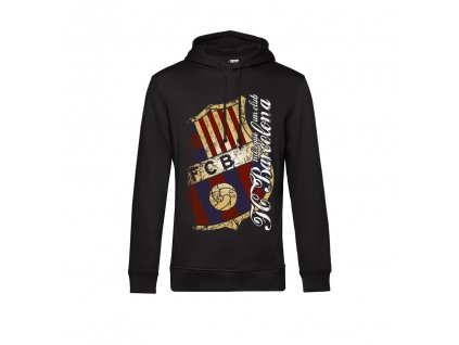 Mikina s kapucňou Barca Retro, čierna, veľkosť  3XL