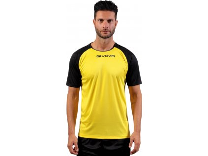 Pánsky futbalový dres Givova Capo Interlock žlto-čierny MAC03 0710