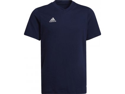 Detský futbalový dres adidas Entrada 22 Tee tmavo modrý HC0445 (Veľkosť 152 cm)