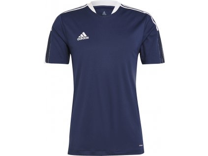 Pánsky futbalový dres adidas Tiro 21 Training Jersey tmavo modrý GM7585