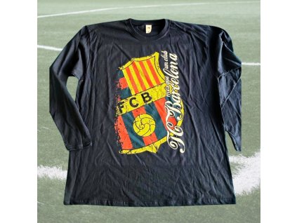 Pánske tričko s dlhým rukávom Barca Retro, tmavomodrá, veľkosť XL