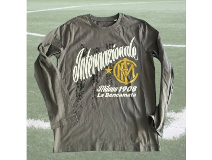Pánske tričko s dlhým rukávom Internazionale, sivá, veľkosť XS