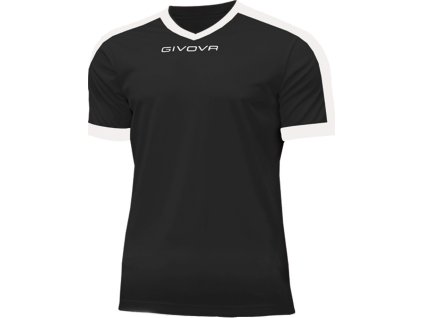 Futbalový dres Givova Revolution Interlock čierno-biely MAC04 1003