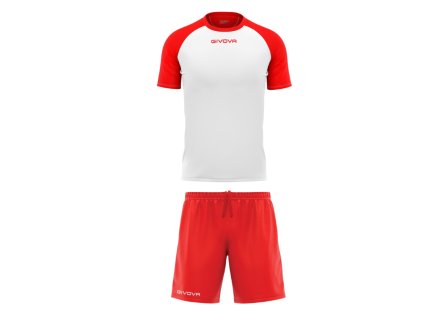 Futbalový set Givova Capo, biela/ červená