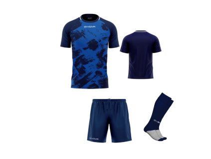 Futbalová sada Givova Kit Art pre celé mužstvo, od 12 ks, modrá/ tmavomodrá