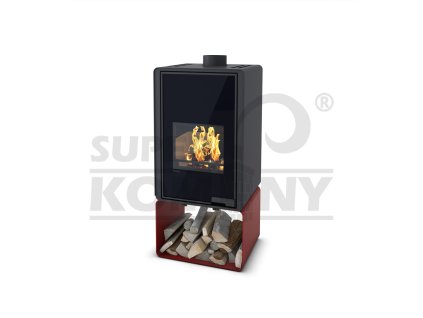 Krbová kamna FLAMINGO DELUXE ® PENTAI, červená