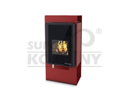 Krbová kamna FLAMINGO DELUXE ® SINGA, červená