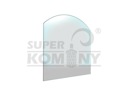 Sklo pod kamna - FLAMINGO Oblouk 1000x1000 mm / R725 / 6 mm