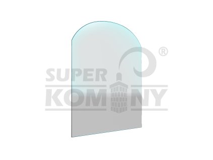 Sklo pod kamna - FLAMINGO Oblouk 1000x1200 mm / R725 / 6 mm