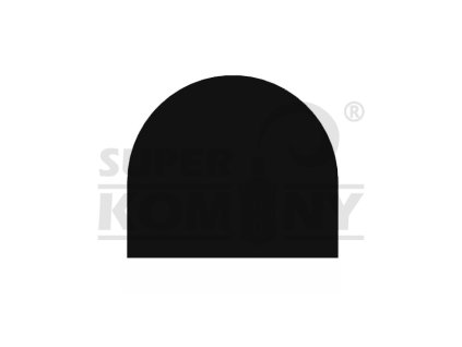 Plech pod kamna radiusový 1000 x 800 mm, R500, tl. 1,5 mm