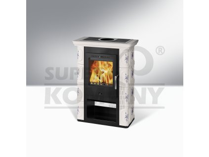 BORGHOLM black ceramic ivory painted