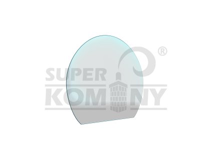 Sklo pod kamna - FLAMINGO Kruh - zeď 1100x950 mm / 6 mm