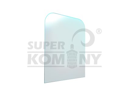 Sklo pod kamna - FLAMINGO Oblouk 1000x1200 mm / 2xR200 / 6 mm